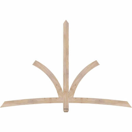 Ekena Millwork Davenport Smooth Timber Gable Bracket, Douglas Fir, 84"W x 56"H x 1 1/2"D x 3 1/2"F, 16/12 Pitch GBW084X56X0204DAV00SDF
